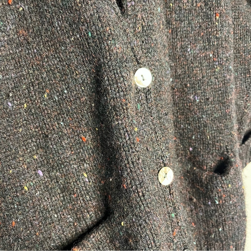 Vintage 100% Shetland Wool Sweater Size Medium Purple Speckled Retro 80s - Picture 6 of 6